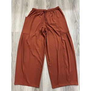 Halara Rust Orange Wide Leg Cargo Pants High Waisted comfy soft Large tall